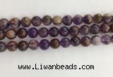 CPC662 15.5 inches 10mm round purple phantom quartz beads