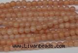 CPE01 15.5 inches 4mm round peach stone beads wholesale