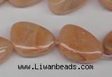 CPE28 15.5 inches 15*20mm teardrop peach stone beads wholesale