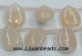 CPI15 15.5 inches 13*18mm top-drilled teardrop pink aventurine jade beads