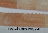 CPI155 15.5 inches 18*25mm carved rectangle pink aventurine jade beads