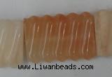 CPI156 15.5 inches 25*35mm carved rectangle pink aventurine jade beads