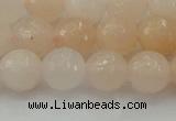 CPI212 15.5 inches 8mm faceted round pink aventurine jade beads