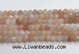 CPI217 15.5 inches 8mm faceted round pink aventurine jade beads wholesale