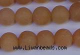 CPI304 15.5 inches 12mm round matte red aventurine beads wholesale