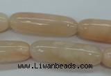 CPI38 15.5 inches 12*40mm rice pink aventurine jade beads