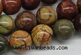 CPJ03 15.5 inches 16mm round picasso jasper beads wholesale