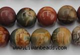 CPJ105 15.5 inches 14mm round picasso jasper gemstone beads wholesale