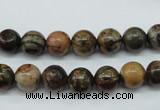 CPJ153 15.5 inches 8mm round picasso jasper gemstone beads