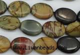 CPJ165 15.5 inches 12*16mm oval picasso jasper gemstone beads