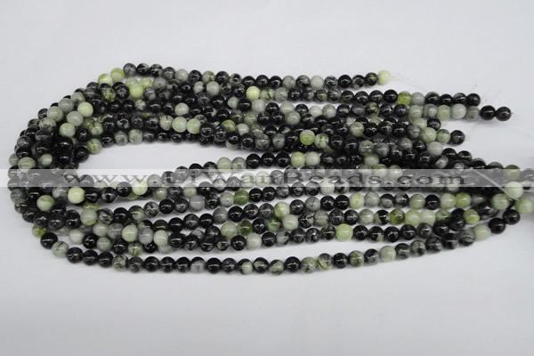 CPJ202 15.5 inches 6mm round green picasso jasper beads