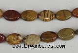 CPJ355 15.5 inches 8*12mm oval picasso jasper gemstone beads