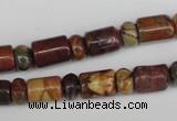 CPJ367 15.5 inches 5*8mm rondelle & 8*10mm tube picasso jasper beads