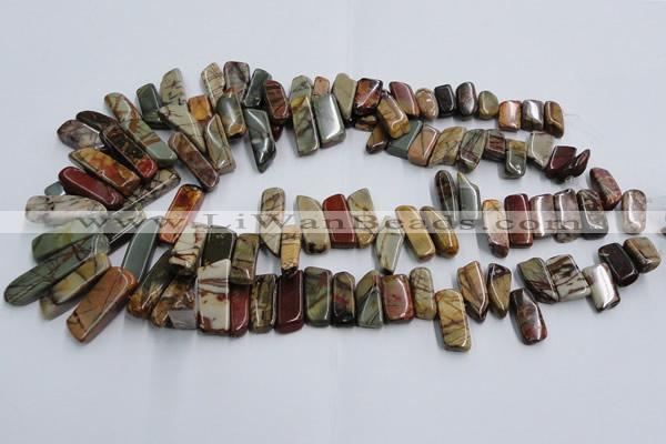 CPJ375 15.5 inches 8*14mm - 10*30mm picasso jasper chips beads