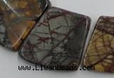 CPJ379 Top drilled 18*25mm - 26*32mm trapezoid picasso jasper beads