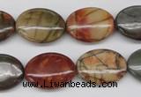 CPJ404 15 inches 15*20mm oval picasso jasper gemstone beads