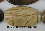 CPJ408 15 inches 25*45mm oval picasso jasper gemstone beads