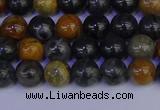 CPJ471 15.5 inches 6mm round black picasso jasper beads wholesale