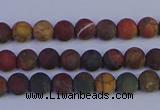 CPJ500 15.5 inches 4mm round matte picasso jasper beads wholeasle