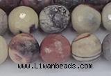 CPJ614 15.5 inches 12mm faceted round purple striped jasper beads