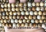 CPJ660 15.5 inches 8mm round picture jasper beads wholesale