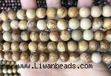 CPJ661 15.5 inches 10mm round picture jasper beads wholesale