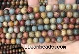 CPJ672 15.5 inches 8mm round picasso jasper beads wholesale