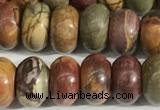 CPJ678 15.5 inches 5*8mm rondelle picasso jasper beads wholesale