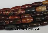 CPJ70 15.5 inches 6*12mm rice picasso jasper gemstone beads