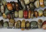 CPJ94 15.5 inches 5*11mm nuggets picasso jasper gemstone beads