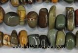 CPJ95 15.5 inches 6*14mm nuggets picasso jasper gemstone beads