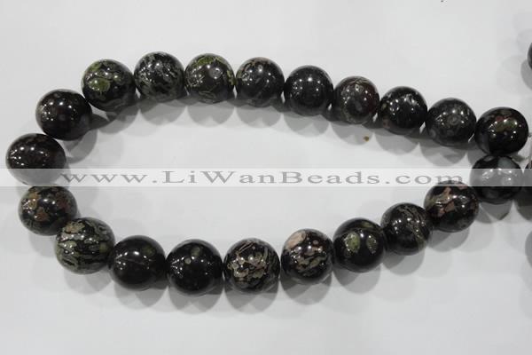 CPM07 15.5 inches 18mm round plum blossom jade beads wholesale