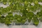 CPO115 Top-drilled 3*7mm teardrop natural peridot beads wholesale