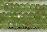 CPO118 15.5 inches 2*4mm faceted rondelle peridot gemstone beads