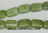 CPO36 15.5 inches 10*14mm rectangle olivine gemstone beads wholesale