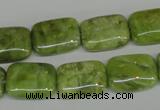 CPO37 15.5 inches 13*18mm rectangle olivine gemstone beads wholesale