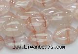 CPQ11 15.5 inches 13*18mm oval natural pink quartz beads wholesale