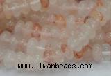 CPQ14 15.5 inches 5*8mm rondelle natural pink quartz beads