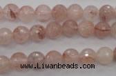 CPQ203 15.5 inches 8mm faceted round natural pink quartz beads