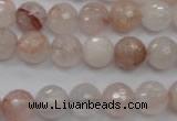 CPQ204 15.5 inches 10mm faceted round natural pink quartz beads