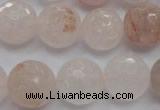 CPQ206 15.5 inches 14mm faceted round natural pink quartz beads