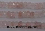 CPQ211 15.5 inches 5*8mm faceted rondelle natural pink quartz beads