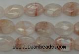 CPQ218 15.5 inches 10*14mm faceted oval natural pink quartz beads