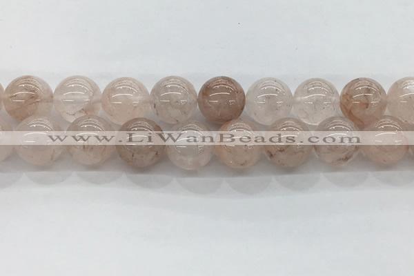 CPQ257 15.5 inches 18mm round natural pink quartz beads wholesale