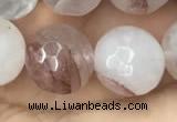 CPQ315 15.5 inches 14mm faceted round pink quartz beads wholesale