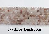 CPQ318 15.5 inches 6mm faceted round pink quartz beads