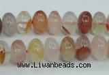 CPQ36 15.5 inches 8*12mm rondelle natural pink quartz beads