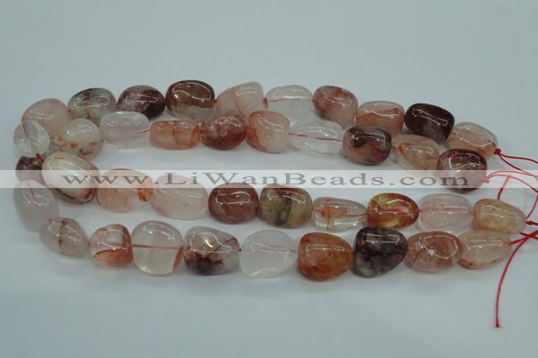 CPQ67 15.5 inches 10*14mm – 16*22mm nuggets natural pink quartz beads