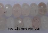 CPQ70 15.5 inches 10*16mm faceted rondelle natural pink quartz beads