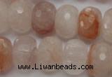 CPQ72 15.5 inches 14*20mm faceted rondelle natural pink quartz beads